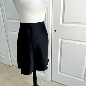 NWT Black Silky Elastic Waist Skirt Size Large